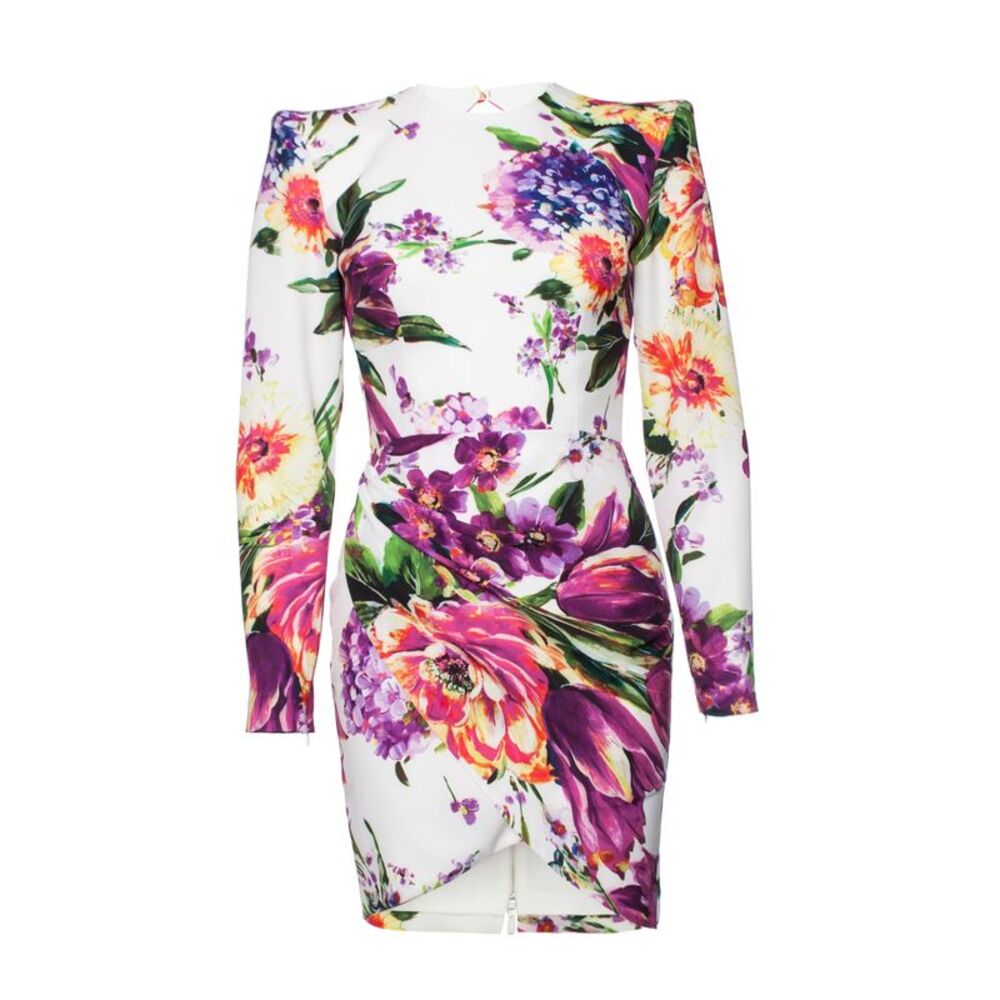Alex Perry Anais floral print mini dress.